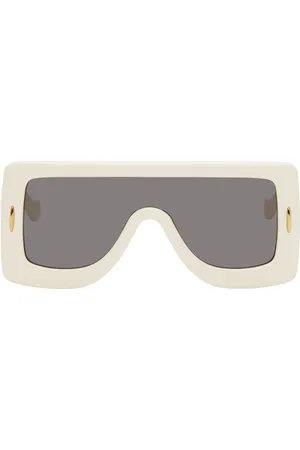 Loewe Off-White Oversized Shield Sunglasses