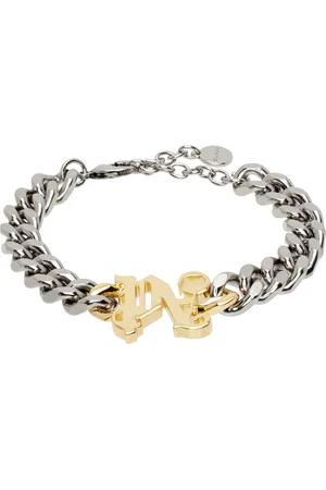 Palm Angels Silver & Gold Monogram Chain Bracelet