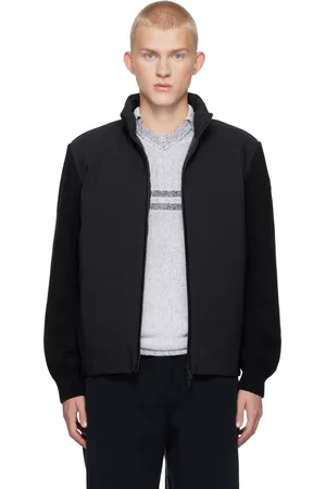 Moncler Black Cardigan Tricot Down Jacket