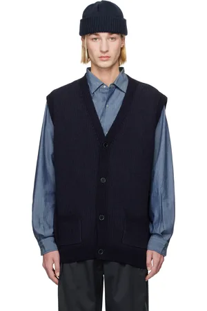 NANAMÍCA Navy KODENSHI Wool Vest