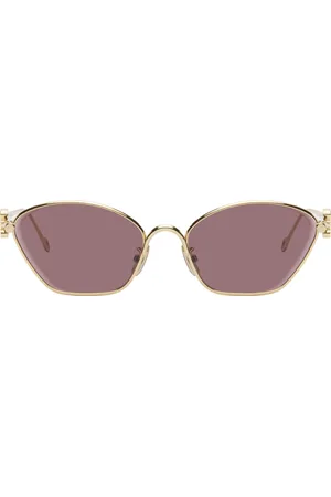Loewe Gold Anagram Hexagonal Sunglasses