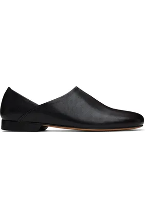 LEMAIRE Black Square Toe Slippers