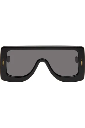 Loewe Black Oversized Shield Sunglasses