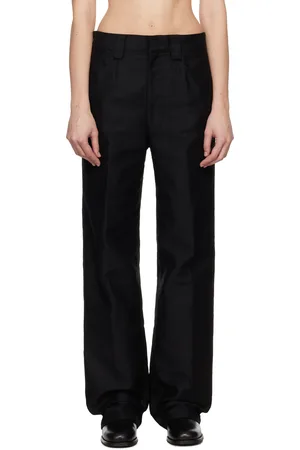 LEMAIRE Black Straight Trousers