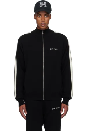 Palm Angels Black Wool & Cashmere Track Jacket