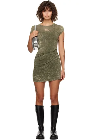 Diesel Khaki D-Angiel-P1 Minidress