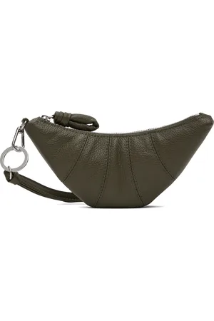LEMAIRE Khaki Cross-Body Croissant Coin Pouch