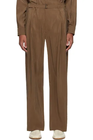 LEMAIRE Brown Belted Relaxed Trousers