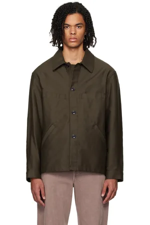LEMAIRE Brown Twisted Sleeve Workwear Jacket