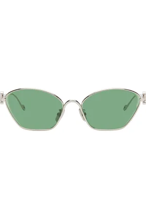 Loewe Silver Anagram Hexagonal Sunglasses