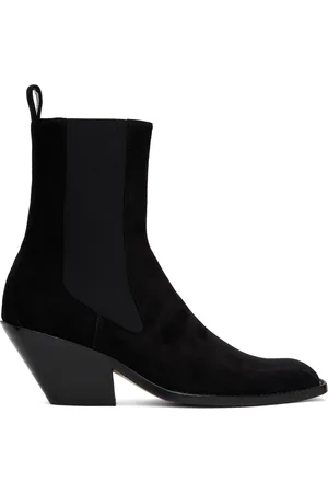 Khaite Black Austin Ankle Chelsea Boots