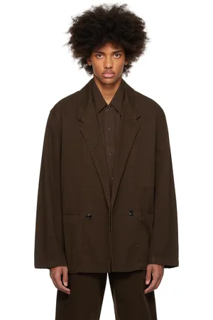 LEMAIRE Brown Workwear Denim Blazer