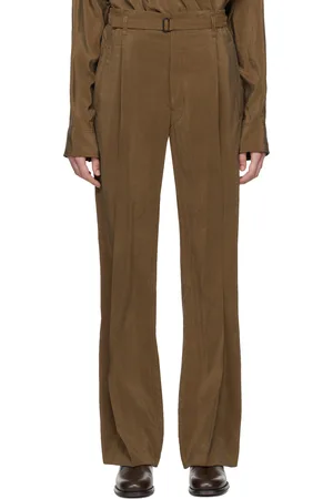 LEMAIRE Brown Belted Relaxed Trousers