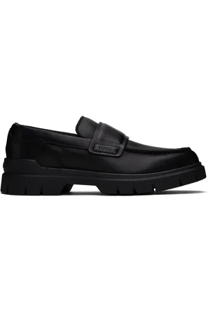 HUGO BOSS Black Double Stitching Loafers