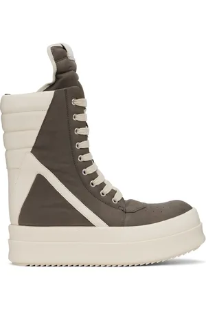 Rick Owens Brown & Off-White Porterville Mega Geobasket Sneakers