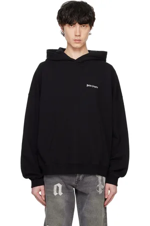 Palm Angels Black Embroidered Logo Hoodie
