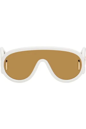 Loewe White Oversized All Around Shield Sunglasses