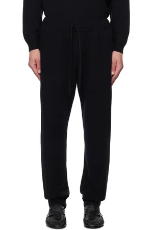 Auralee Black Baby Cashmere Knit Sweatpants