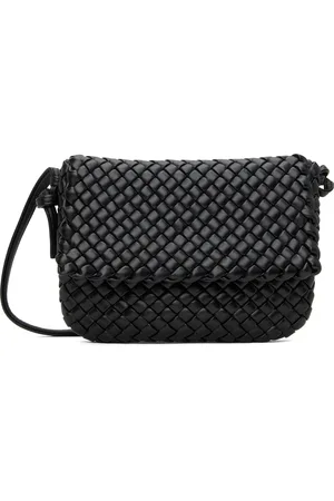 Bottega Veneta Black Cobble Messenger Bag