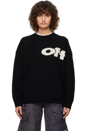 OFF-WHITE Black Wo Intarsio Shared Logo Sweater