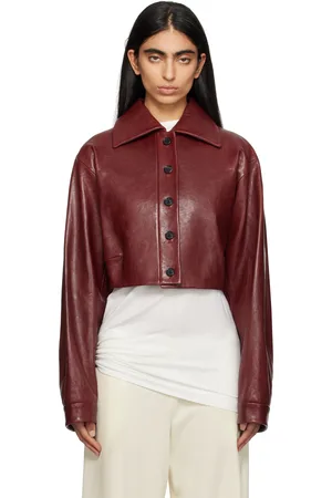 Khaite Red Sue Leather Jacket