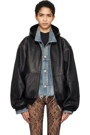 Balenciaga Black Lined Zip-Up Leather Jacket