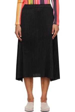 PLEATS PLEASE ISSEY MIYAKE Black Efficient Square Midi Skirt
