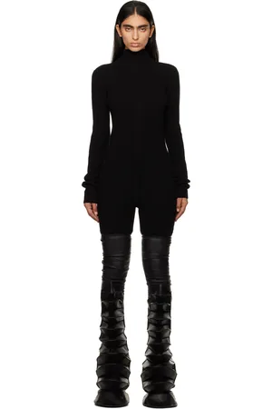 Rick Owens Black Porterville Knit Headon Jumpsuit
