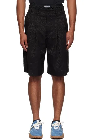 Marine Serre Black Moon Diamond Jacquard Tailoring Shorts