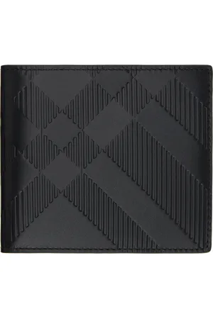 Burberry Embossed Check Bifold Coin Wallet