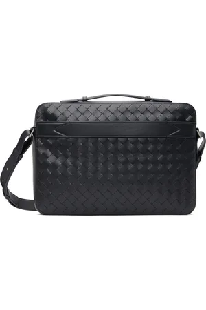 Bottega Veneta Gray Getaway Slim Briefcase