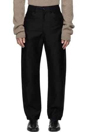 LEMAIRE Black Twisted Workwear Trousers