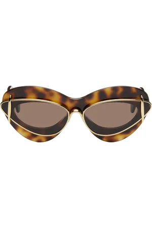Loewe Brown Cateye Double Frame Sunglasses