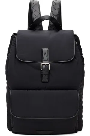 Bottega Veneta Black Crossroad Backpack