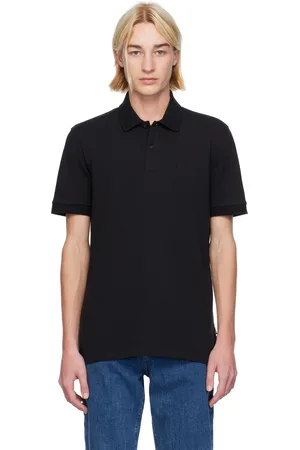 HUGO BOSS Black Embroidered-Logo Polo
