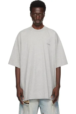 Vetements Gray Embroidered Logo T-shirt