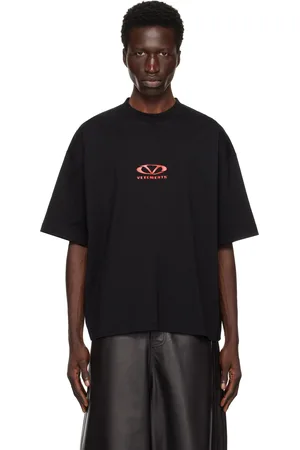 Vetements Black Oval Logo Cropped T-shirt