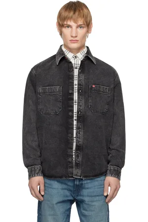 HUGO BOSS Black Faded Denim Shirt