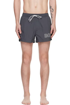 HUGO BOSS Gray Outline Swim Shorts