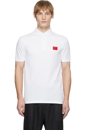 HUGO BOSS White Logo Patch Polo
