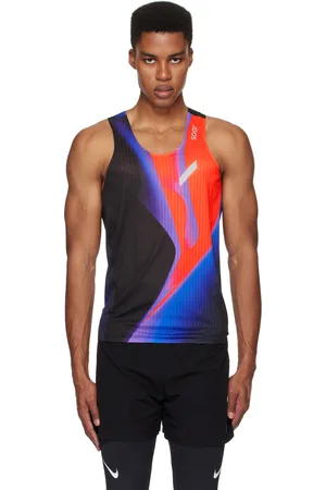 Soar Running Black & Red Race Tank Top