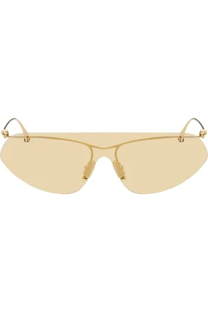Bottega Veneta Gold Knot Shield Sunglasses