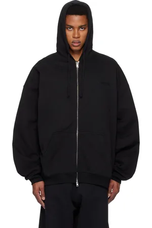 Vetements Embroidered Logo Oversized Zip-Up Hoodie