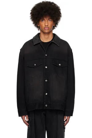 WOOYOUNGMI Black Oversized Denim Jacket