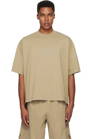 Vetements Khaki Oval Logo Cropped Boxy T-shirt