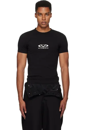 Vetements Black Oval Logo Fitted T-shirt