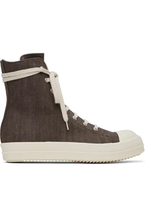 Rick Owens Gray Porterville Denim Sneaks Sneakers