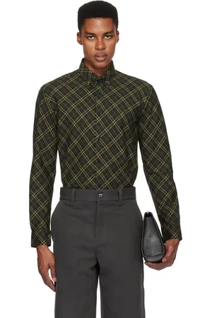 Burberry Khaki Check Cotton Shirt
