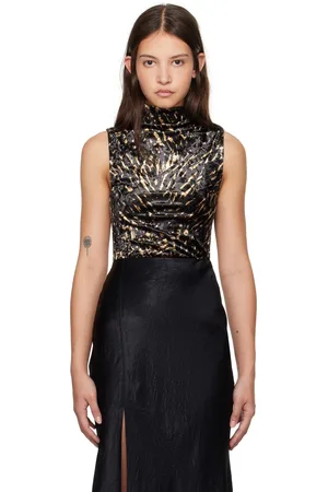 Nanushka Black & Brown Annyka Turtleneck