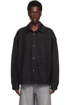 WOOYOUNGMI Black Pocket Detail Denim Shirt